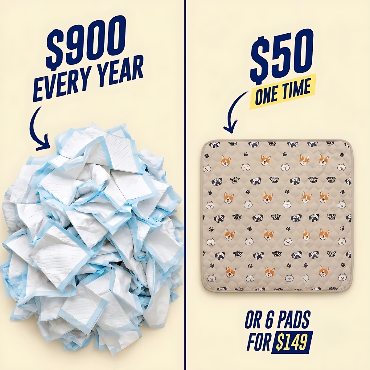 PuppyPad cost vs disposables